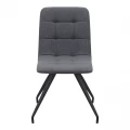 Καρέκλα τραπεζαρίας Bianca Megapap γκρι ύφασμα - μεταλλικό μαύρο πόδι 43x56x84εκ.