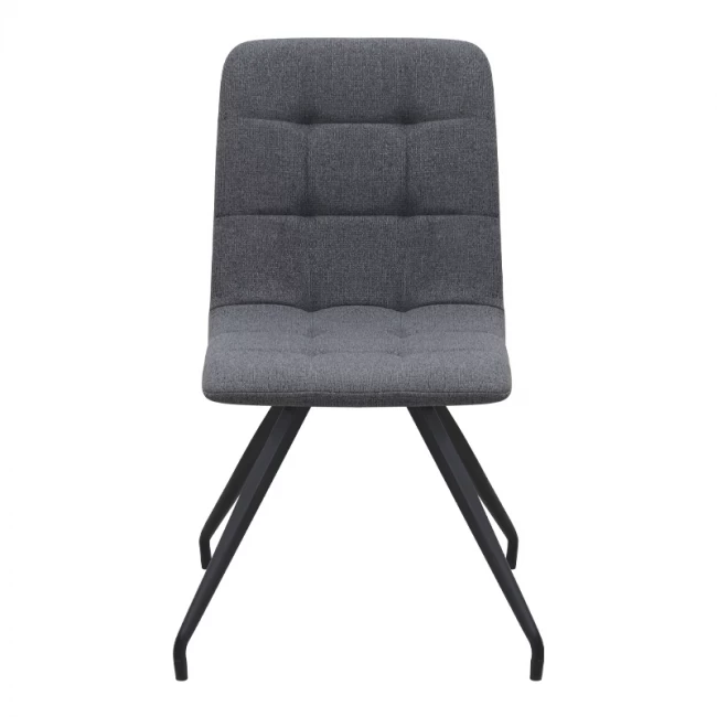 Καρέκλα τραπεζαρίας Bianca Megapap γκρι ύφασμα - μεταλλικό μαύρο πόδι 43x56x84εκ.