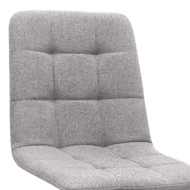 Καρέκλα τραπεζαρίας Bianca Megapap μπεζ ύφασμα - μεταλλικό μαύρο πόδι 43x56x84εκ.