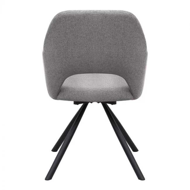 Πολυθρόνα τραπεζαρίας Gabriel Megapap μπεζ ύφασμα - μεταλλικό μαύρο πόδι 58x60x85εκ.