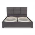 Κρεβάτι Kingston Megapap βελούδινο με αποθηκευτικό χώρο χρώμα ανθρακί 160x200εκ.