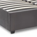 Κρεβάτι Kingston Megapap βελούδινο με αποθηκευτικό χώρο χρώμα ανθρακί 160x200εκ.
