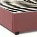 Κρεβάτι Kingston Megapap βελούδινο με αποθηκευτικό χώρο χρώμα σάπιο μήλο 160x200εκ.