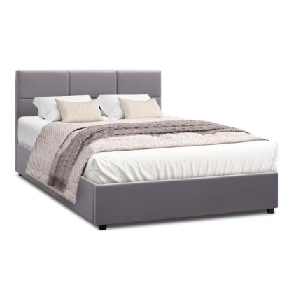 Κρεβάτι Kingston Megapap βελούδινο χρώμα γκρι 150x200εκ. Κρεβάτι Kingston Megapap βελούδινο χρώμα γκρι 150x200εκ.