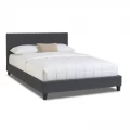 Κρεβάτι Flat Megapap υφασμάτινο χρώμα ανθρακί 150x200εκ.