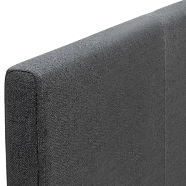 Κρεβάτι Flat Megapap υφασμάτινο χρώμα ανθρακί 120x200εκ.