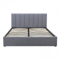 Κρεβάτι Renata Megapap υφασμάτινο με αποθηκευτικό χώρο χρώμα γκρι 150x200εκ.