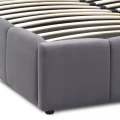 Κρεβάτι Elora Megapap βελούδινο με αποθηκευτικό χώρο χρώμα γκρι 160x200εκ.