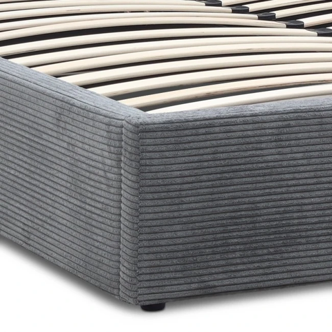 Κρεβάτι Velar Megapap υφασμάτινο με αποθηκευτικό χώρο χρώμα γκρι 160x200εκ.