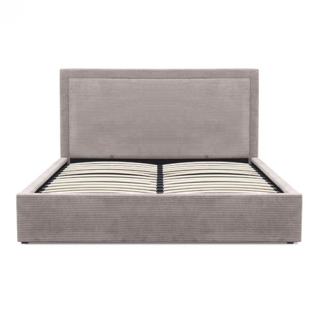 Κρεβάτι Velar Megapap υφασμάτινο με αποθηκευτικό χώρο χρώμα μόκα 160x200εκ.