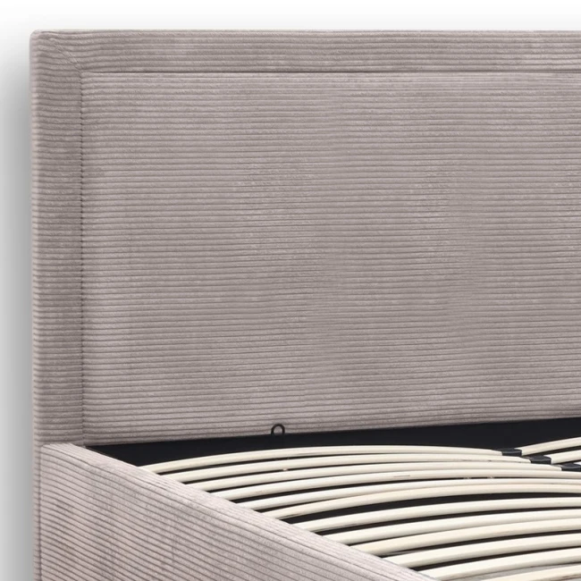 Κρεβάτι Velar Megapap υφασμάτινο με αποθηκευτικό χώρο χρώμα μόκα 160x200εκ.