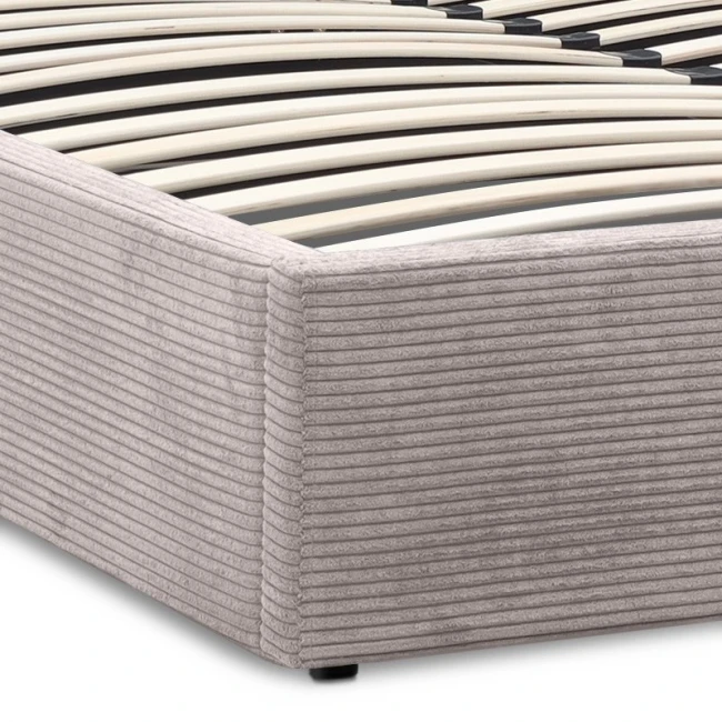 Κρεβάτι Velar Megapap υφασμάτινο με αποθηκευτικό χώρο χρώμα μόκα 160x200εκ.