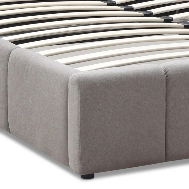 Κρεβάτι Nival Megapap υφασμάτινο με αποθηκευτικό χώρο χρώμα μπεζ 160x200εκ.