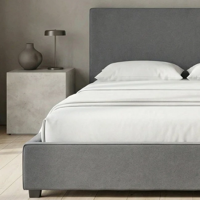 Κρεβάτι Verona Megapap υφασμάτινο με αποθηκευτικό χώρο χρώμα ανθρακί 160x200εκ.