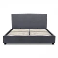 Κρεβάτι Verona Megapap υφασμάτινο με αποθηκευτικό χώρο χρώμα ανθρακί 160x200εκ.