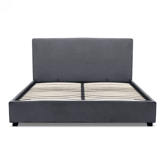 Κρεβάτι Verona Megapap υφασμάτινο με αποθηκευτικό χώρο χρώμα ανθρακί 160x200εκ.
