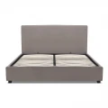 Κρεβάτι Verona Megapap υφασμάτινο με αποθηκευτικό χώρο χρώμα γκρι - μπεζ 160x200εκ.
