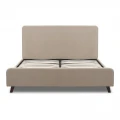Κρεβάτι Ovelia Megapap υφασμάτινο χρώμα μπεζ 160x200εκ.