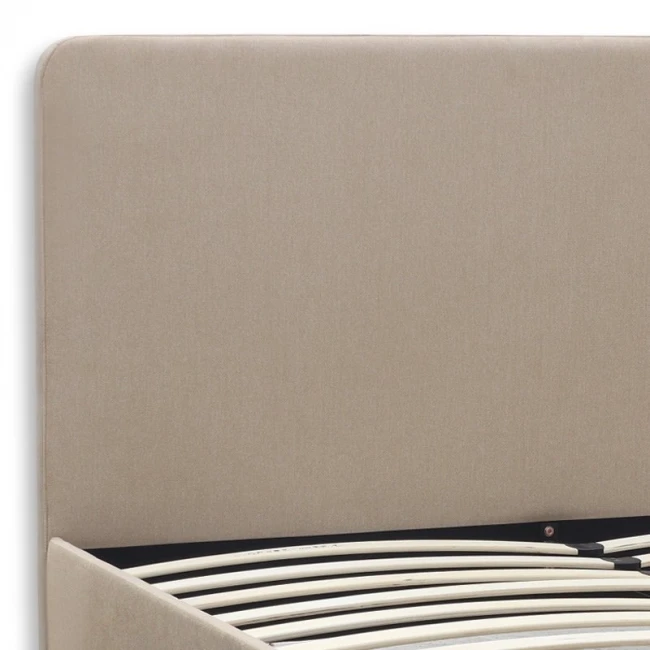 Κρεβάτι Ovelia Megapap υφασμάτινο χρώμα μπεζ 160x200εκ.