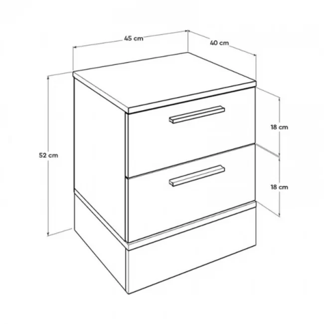 Κομοδίνo Base Megapap σε χρώμα λευκό - sonoma 45x40x52εκ. Κομοδίνo Base Megapap σε χρώμα λευκό - sonoma 45x40x52εκ.