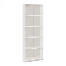 Βιβλιοθήκη Max Megapap χρώμα λευκό 58x23x170εκ.