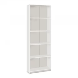 Βιβλιοθήκη μελαμίνης Max Megapap σε χρώμα λευκό 58x23x170εκ.