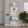 Βιβλιοθήκη μελαμίνης Max Megapap σε χρώμα λευκό 58x23x170εκ. Βιβλιοθήκη μελαμίνης Max Megapap σε χρώμα λευκό 58x23x170εκ.