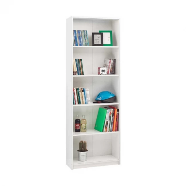 Βιβλιοθήκη μελαμίνης Max Megapap σε χρώμα λευκό 58x23x170εκ. Βιβλιοθήκη μελαμίνης Max Megapap σε χρώμα λευκό 58x23x170εκ.