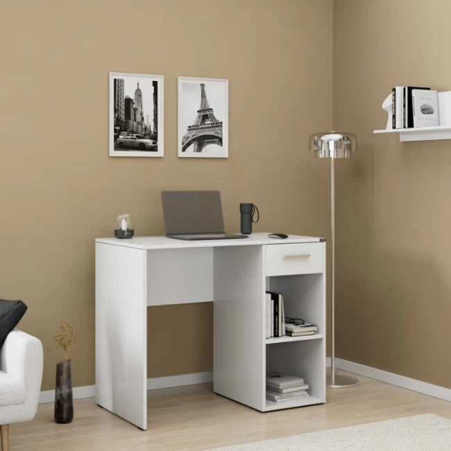 Γραφείο εργασίας Concept Pc Megapap από μελαμίνη σε χρώμα λευκό 90x52x75εκ. Γραφείο εργασίας Concept Pc Megapap από μελαμίνη σε χρώμα λευκό 90x52x75εκ.