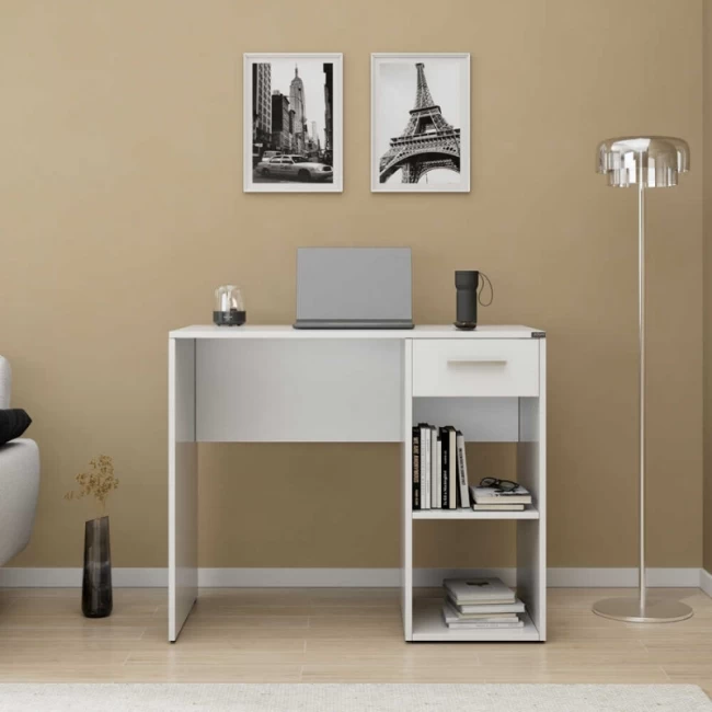 Γραφείο εργασίας Concept Pc Megapap από μελαμίνη σε χρώμα λευκό 90x52x75εκ. Γραφείο εργασίας Concept Pc Megapap από μελαμίνη σε χρώμα λευκό 90x52x75εκ.