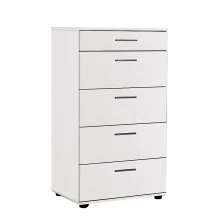 Συρταριέρα Trendline Megapap χρώμα λευκό 60x44x108εκ.