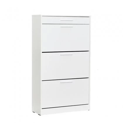 Παπουτσοθήκη Flat Megapap 18 ζεύγων χρώμα λευκό 75x29x128εκ. Παπουτσοθήκη Flat Megapap 18 ζεύγων χρώμα λευκό 75x29x128εκ.