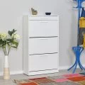 Παπουτσοθήκη μελαμίνης Flat Megapap 18 ζεύγων σε χρώμα λευκό 75x29x128εκ. Παπουτσοθήκη μελαμίνης Flat Megapap 18 ζεύγων σε χρώμα λευκό 75x29x128εκ.