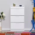 Παπουτσοθήκη μελαμίνης Flat Megapap 18 ζεύγων σε χρώμα λευκό 75x29x128εκ. Παπουτσοθήκη μελαμίνης Flat Megapap 18 ζεύγων σε χρώμα λευκό 75x29x128εκ.