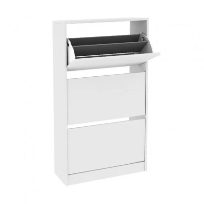 Παπουτσοθήκη Flat Duo Megapap 18 ζεύγων χρώμα λευκό 73x26x119εκ. Παπουτσοθήκη Flat Duo Megapap 18 ζεύγων χρώμα λευκό 73x26x119εκ.