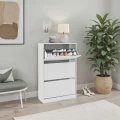 Παπουτσοθήκη μελαμίνης Flat Duo Megapap 18 ζεύγων σε χρώμα λευκό 73x26x119εκ. Παπουτσοθήκη μελαμίνης Flat Duo Megapap 18 ζεύγων σε χρώμα λευκό 73x26x119εκ.