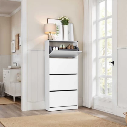 Παπουτσοθήκη Flat Duo Megapap 24 ζευγών χρώμα λευκό 73x26x157εκ. Παπουτσοθήκη Flat Duo Megapap 24 ζευγών χρώμα λευκό 73x26x157εκ.
