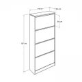 Παπουτσοθήκη μελαμίνης Flat Duo Megapap 24 ζευγών σε χρώμα λευκό 73x26x157εκ. Παπουτσοθήκη μελαμίνης Flat Duo Megapap 24 ζευγών σε χρώμα λευκό 73x26x157εκ.