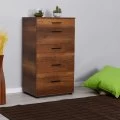 Συρταριέρα Trendline Megapap σε χρώμα καρυδί 60x44x108εκ. Συρταριέρα Trendline Megapap σε χρώμα καρυδί 60x44x108εκ.