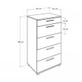 Συρταριέρα Trendline Megapap σε χρώμα καρυδί 60x44x108εκ. Συρταριέρα Trendline Megapap σε χρώμα καρυδί 60x44x108εκ.