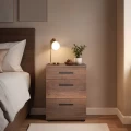 Κομοδίνο - συρταριέρα Trendline Megapap χρώμα καρυδί 40x39x57εκ.