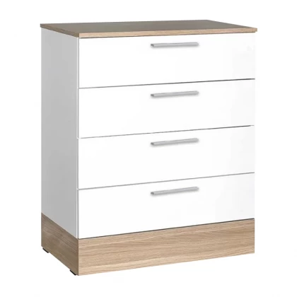 Συρταριέρα Base Megapap χρώμα oak - λευκό 72x40x88εκ. Συρταριέρα Base Megapap χρώμα oak - λευκό 72x40x88εκ.