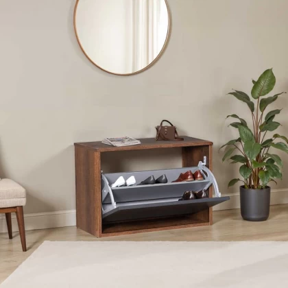 Παπουτσοθήκη 6 ζεύγων Step Megapap χρώμα καρυδί 60x30x42εκ. Παπουτσοθήκη 6 ζεύγων Step Megapap χρώμα καρυδί 60x30x42εκ.