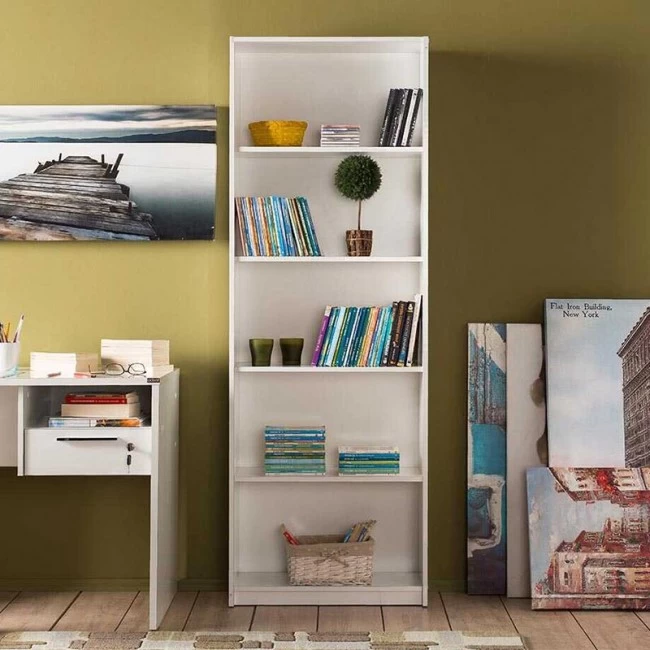 Βιβλιοθήκη μελαμίνης Max Megapap χρώμα λευκό 64x26x182εκ. Βιβλιοθήκη μελαμίνης Max Megapap χρώμα λευκό 64x26x182εκ.