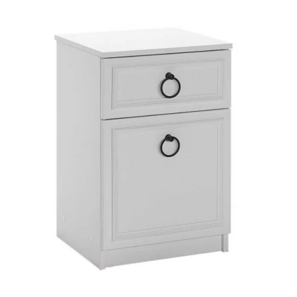 Κομοδίνο Hampton Megapap χρώμα λευκό 40x38x63εκ. Κομοδίνο Hampton Megapap χρώμα λευκό 40x38x63εκ.