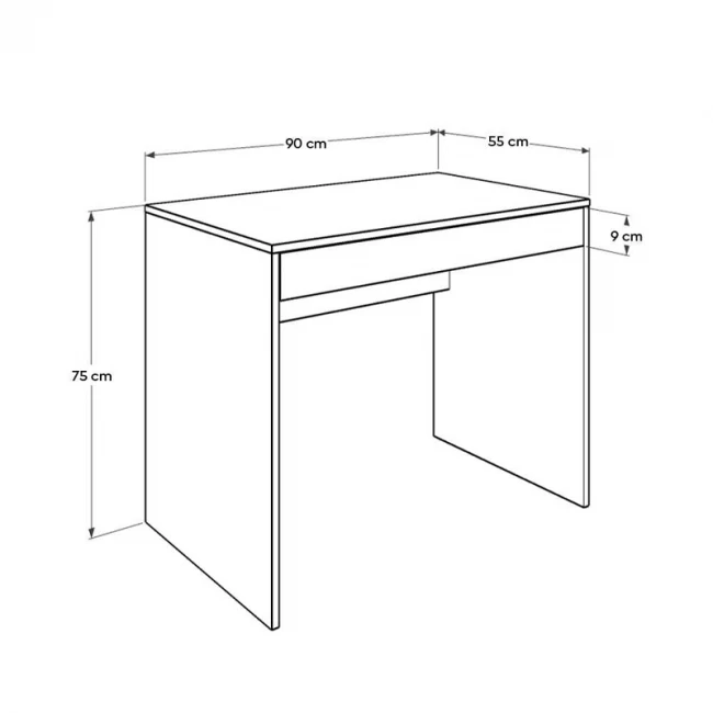 Γραφείο εργασίας Vareno Megapap χρώμα florida oak 90x55x75εκ.
