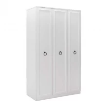 Ντουλάπα ρούχων Hampton Megapap τρίφυλλη χρώμα λευκό 103x52x185εκ.