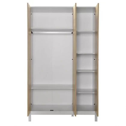 Ντουλάπα ρούχων London Megapap τρίφυλλη χρώμα oak - λευκό 120x52x202εκ. Ντουλάπα ρούχων London Megapap τρίφυλλη χρώμα oak - λευκό 120x52x202εκ.