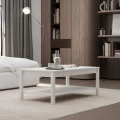 Τραπεζάκι σαλονιού Rustic Megapap χρώμα λευκό 103x60x40εκ.