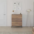 Συρταριέρα Oryana Megapap χρώμα καρυδί 80x44x104εκ.